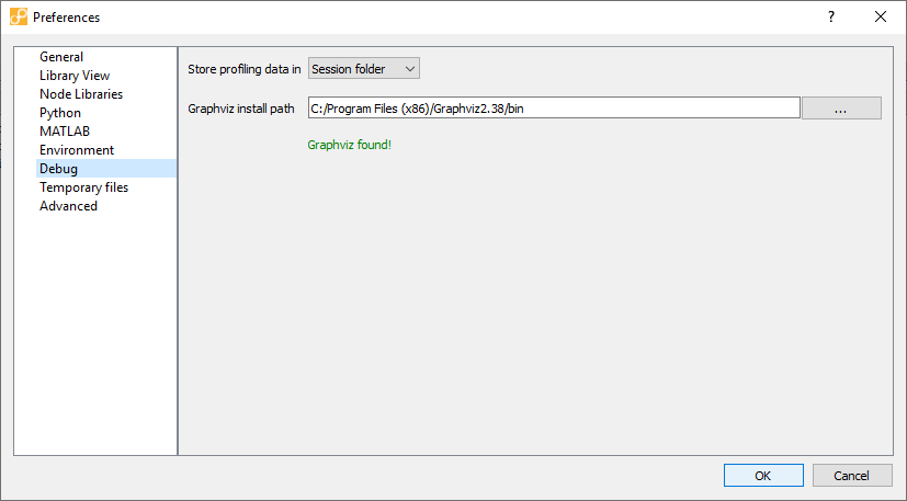 Setting GraphViz path in preferences.